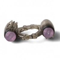 Vibrating Double Bullet Cock Ring, SINGLE USE